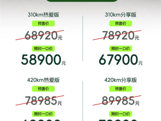 一代国民神车回归！全新奇瑞QQ3 EV上市：一口价5.89万起 !