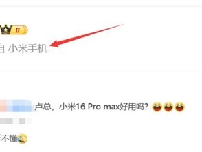 米粉向卢伟冰咨询小米16 Pro Max 卢伟冰：听不懂 !