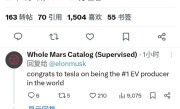 马斯克回应一季度销量大跌：包括比亚迪在内 每个人都很难 !