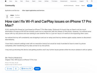 首发自研N1无线芯片 iPhone 17系列/Air被曝Wi-Fi定期断连 !