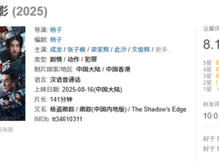 好于95%动作片 成龙新片《捕风追影》预测票房超11亿 !