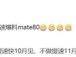最强Mate！曝华为Mate 80最快10月登场：首发全新麒麟芯片 !