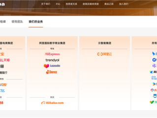 阿里巴巴更新官网：将业务重新划分为四大集团 !