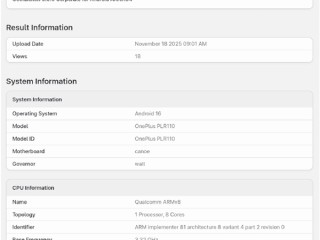 一加Ace 6T首发！高通第五代骁龙8首个跑分来了 多核超越骁龙8至尊版 ！