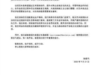 烟花秀引争议 蔡国强、始祖鸟发布致歉信：邀请第三方专业环保机构评估 !