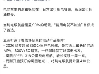 岚图高管放话！“混动绝非过渡方案” 直言它才是出行场景的“最优解” !