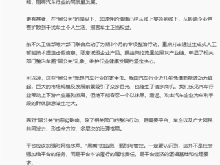 雷军称小米是全网被黑最惨品牌！人民网评发文谈车企黑公关：小米高管回应 ！